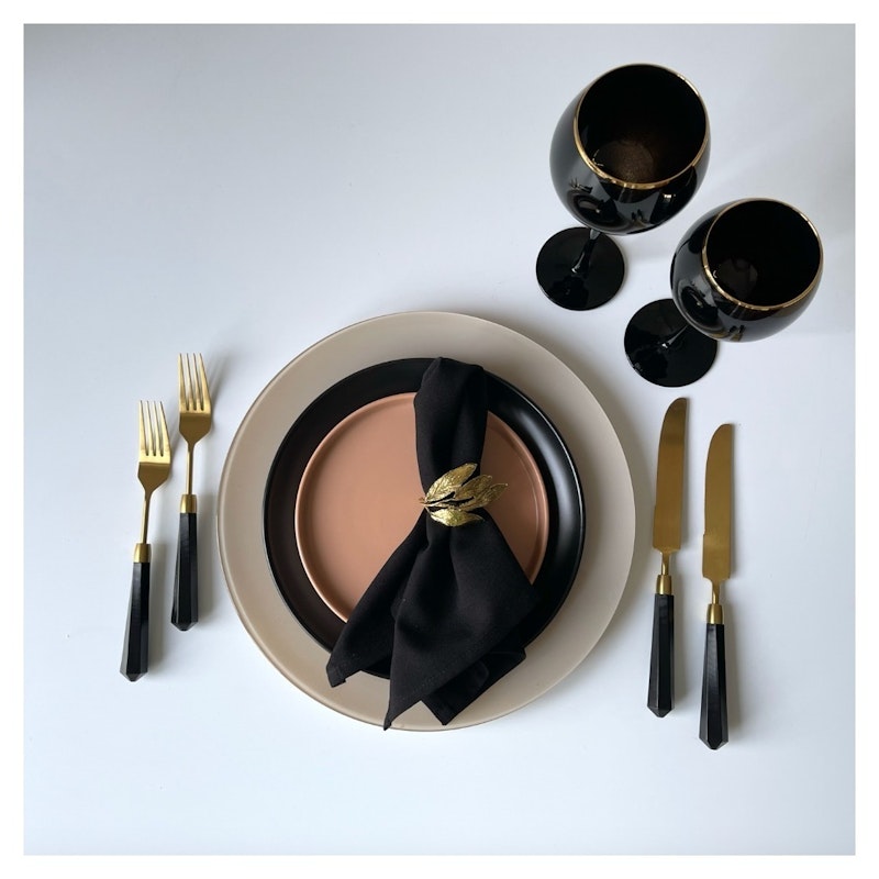 Бокал Сирен С нуар с золотой каймой