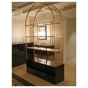 Стеллаж Арчи Золото + Черная тумба - Фото 2