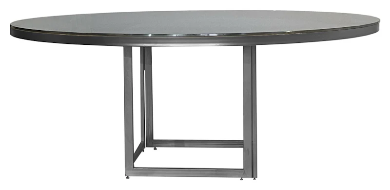 Стол Корнерс круглый, зеркальный + перекрас металла в любой цвет