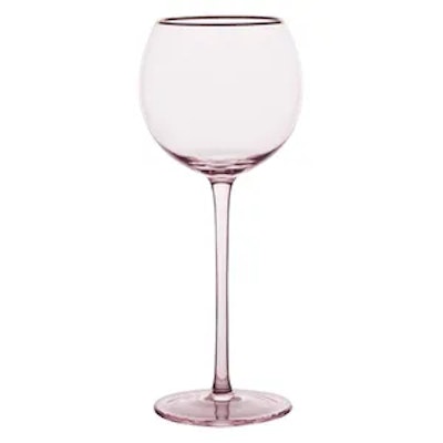 Бокал Сирен С пудрово-розовый с золотой каймой