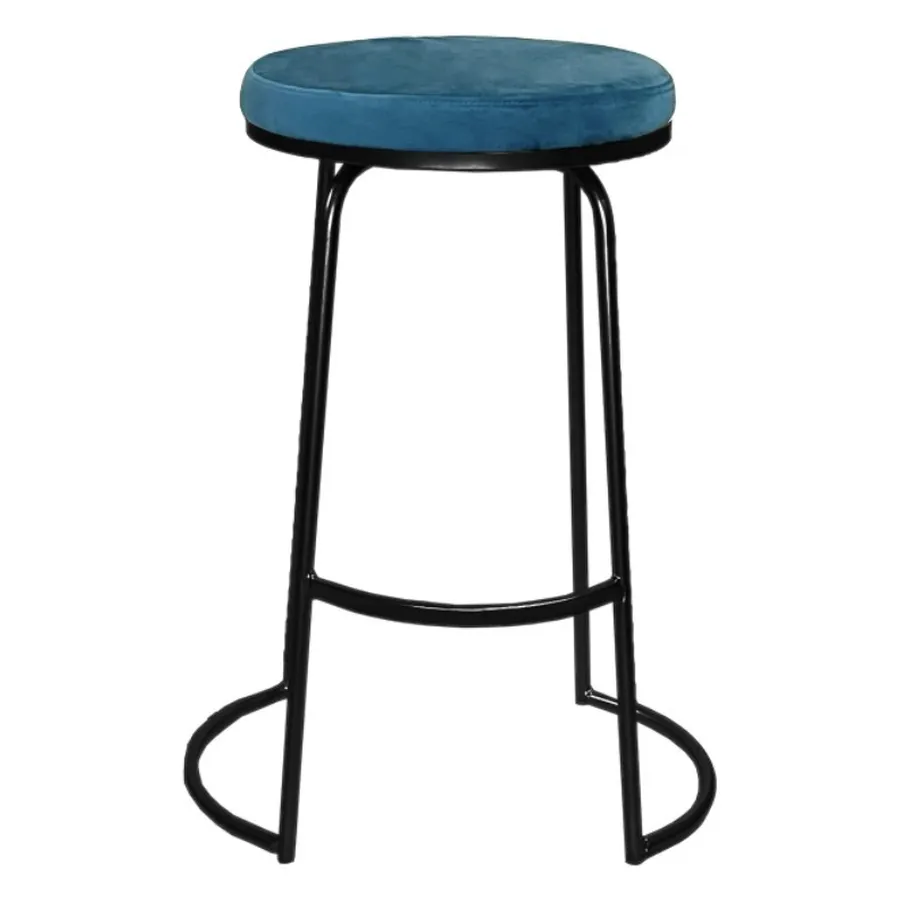 Стул барный Модерн Сэддл Морская волна (любой оттенок каркаса) - Фото миниатюра 3