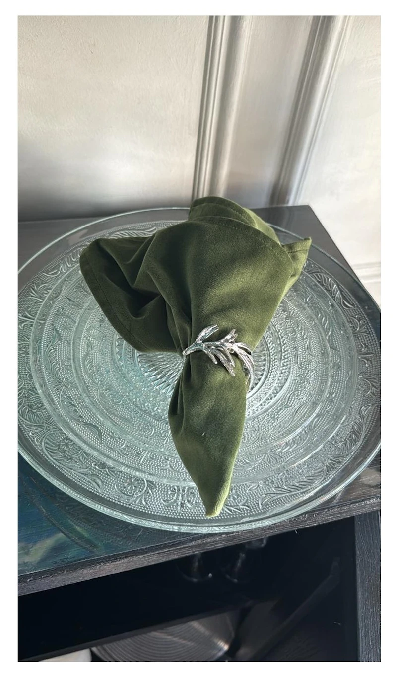 Салфетка велюр, матча