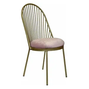Стул Ле Солей, велюр, светло-розовый