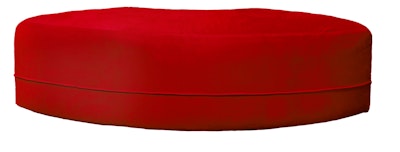 Пуф Кручу-верчу Змейка Выпуклый Малиново-красный