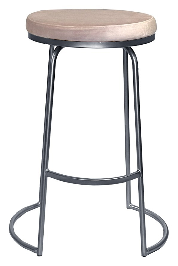 Стул барный Модерн Сэддл Розовый кварц (любой оттенок каркаса)