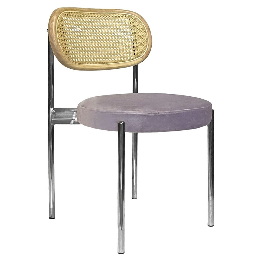 Стул Модерн Серебро, Натуральный ротанг + Нежная орхидея - Фото миниатюра 1