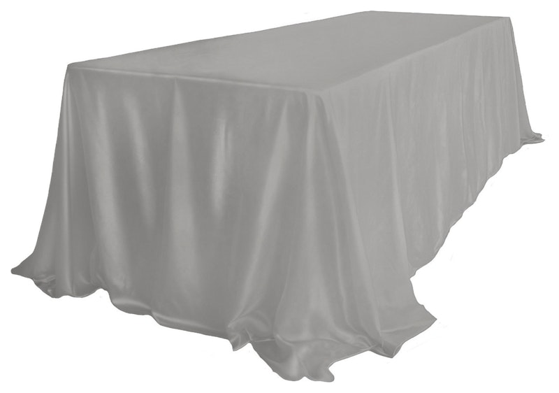 Скатерть велюр, прямоугольная, светло-серая