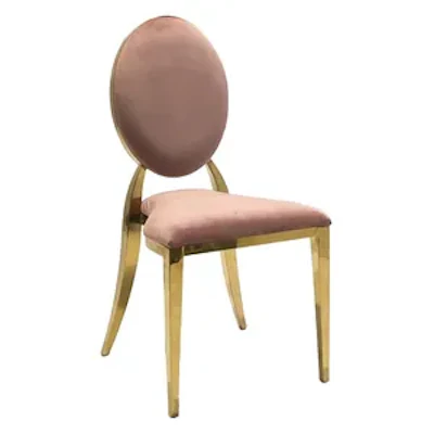 Стул Вашингтон Золото, велюр пыльная роза