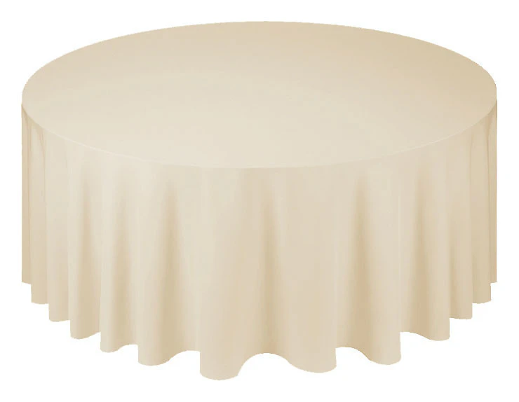 Скатерть полиэстер, круглая, крем-брюле