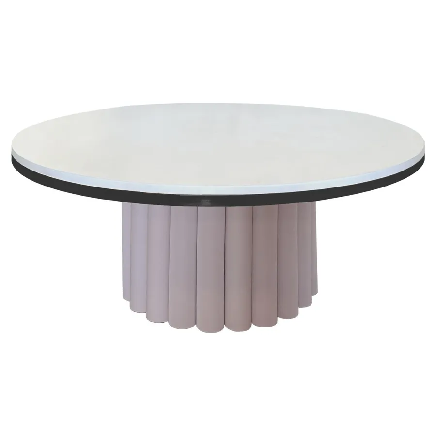 Стол белая столешница, банкетный Сквош пудровый - Фото миниатюра 2