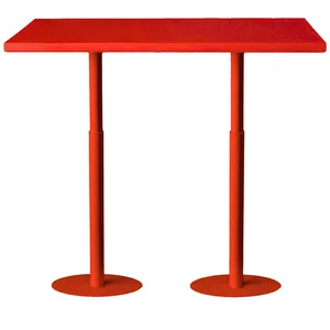 Стол коктейльный Твист Прямоугольный М, Красный бархат + Малиново-красный (телескопическая нога) - изображение 1