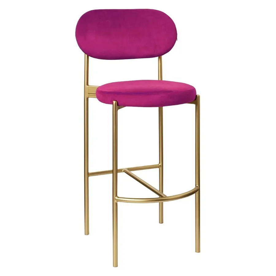 Стул барный Модерн Комфи Манящая фуксия  (любой цвет каркаса) - Фото миниатюра 1