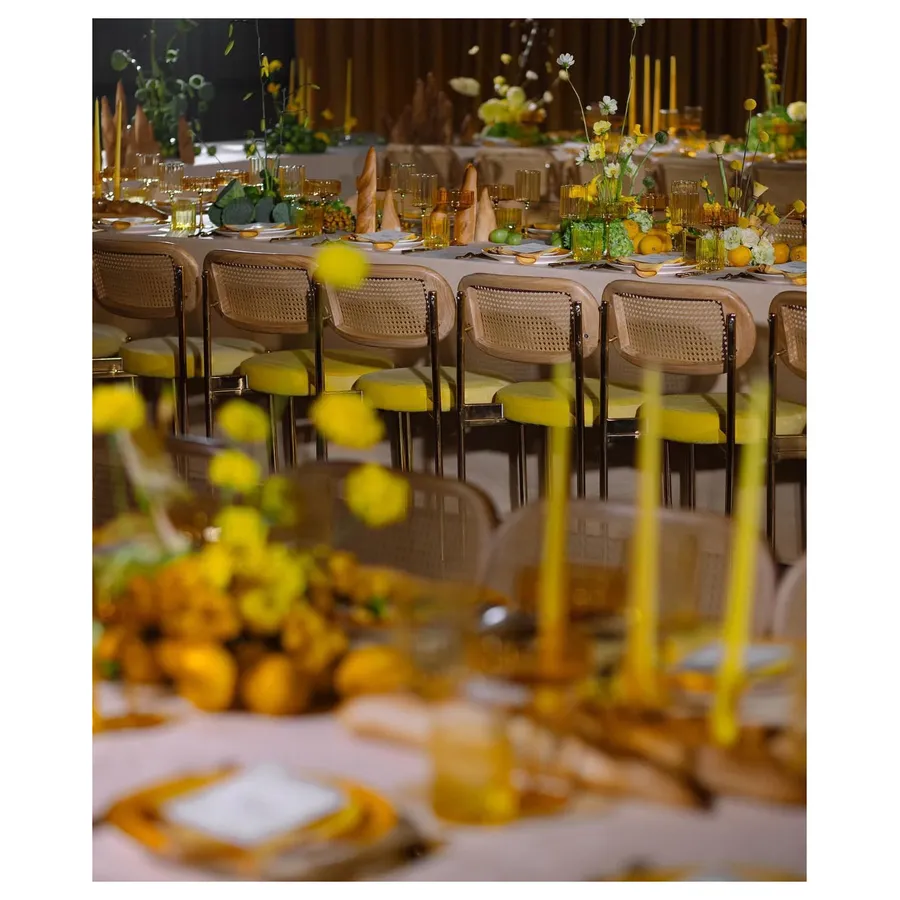 Стул Модерн Золото, Натуральный ротанг + Желтая субмарина - Фото миниатюра 9