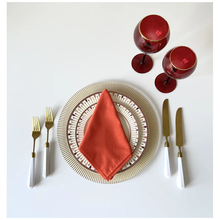 Сет бокалов Сирен рубиновых с золотой каймой - Фото миниатюра 6