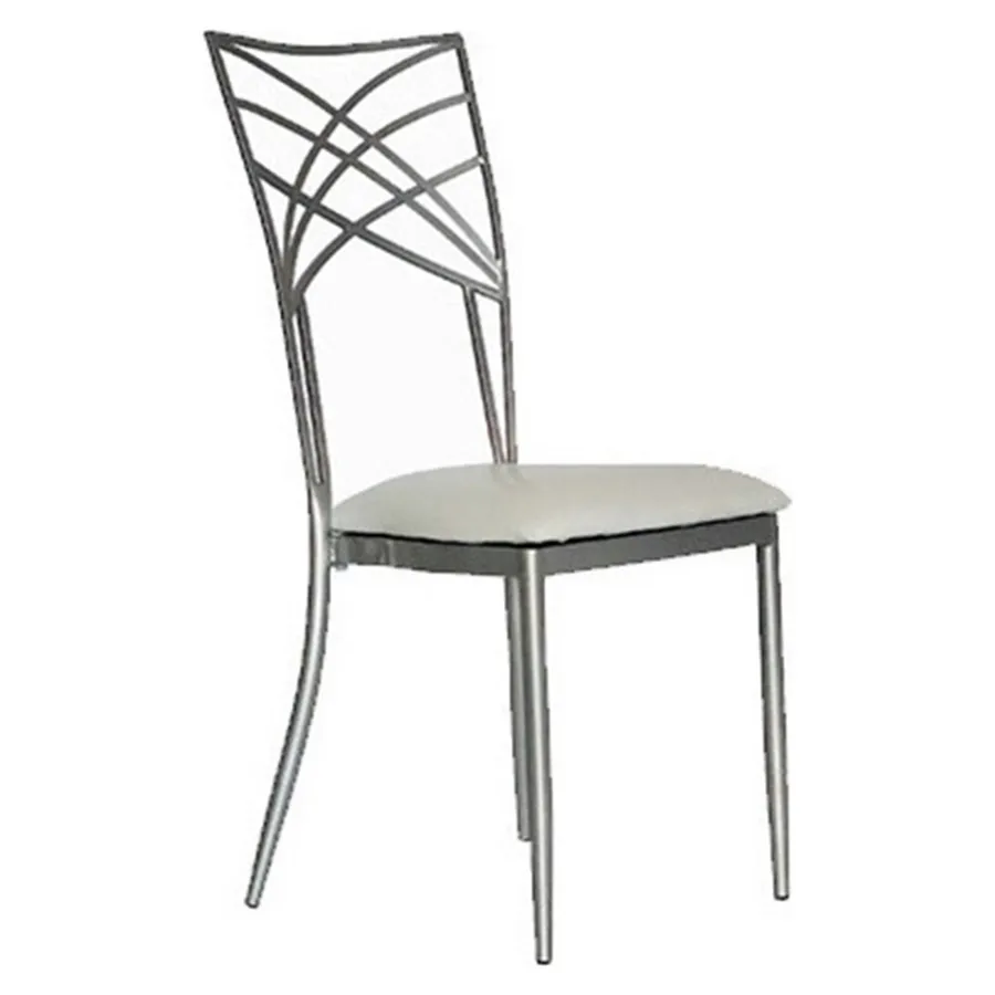 Стул Хамелеон Серебро (эко-кожа), белый, на  липучках - Фото миниатюра 1