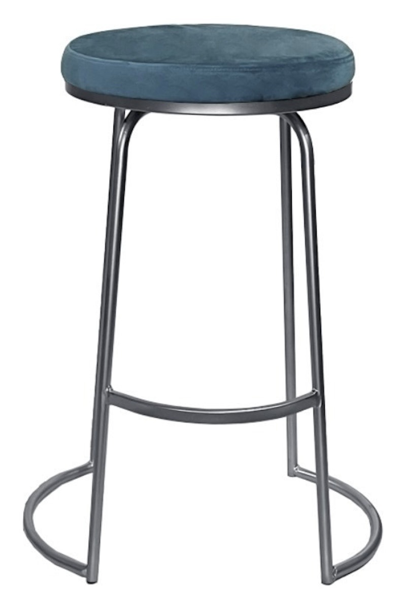 Стул барный Модерн Сэддл серо-голубой (любой оттенок каркаса)