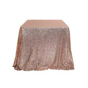 Скатерть с пайетками, прямоугльная, розовое золото - Фото 3
