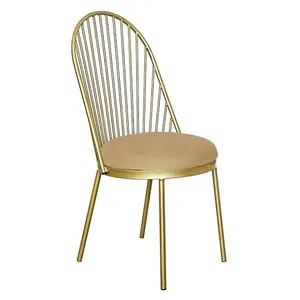 Стул Ле Солей, велюр, персиковый