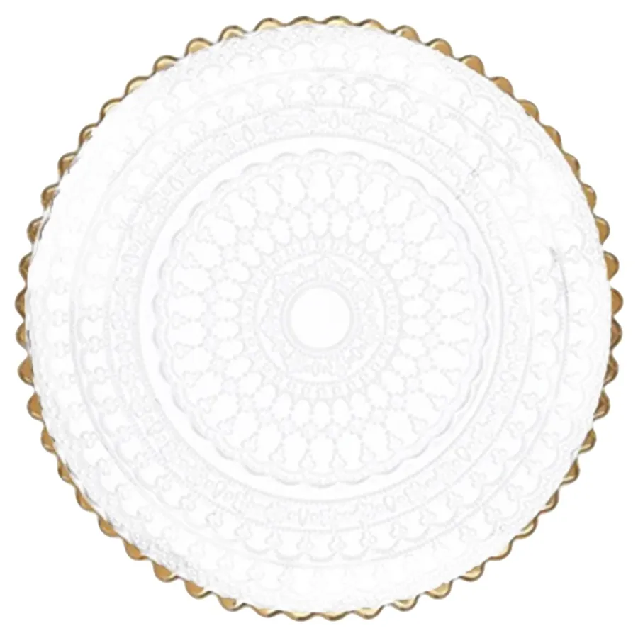 Сервировочная тарелка Кружево Золото - Фото миниатюра 1