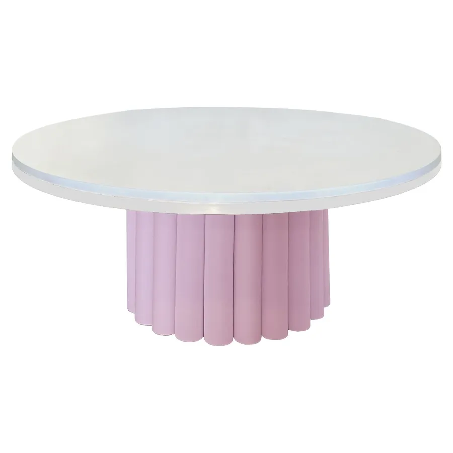 Стол белая столешница, банкетный Сквош розовый - Фото миниатюра 1