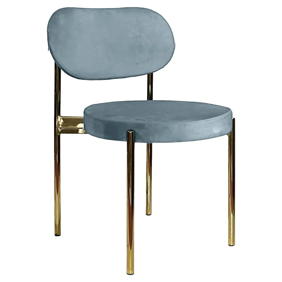 Стул Модерн Золото, серо-голубой - Фото миниатюра 1