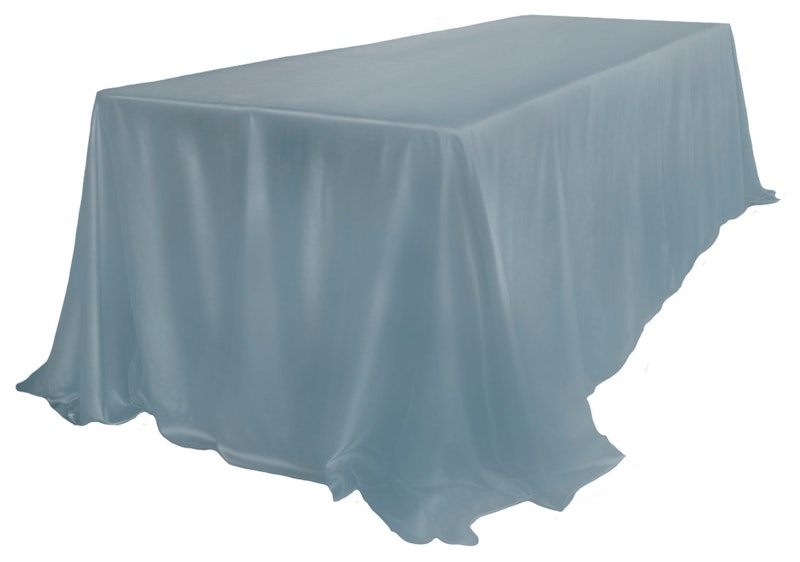 Скатерть велюр, прямоугольная, серо-голубая ХЛ