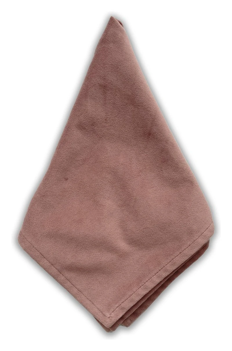Салфетка велюр, пыльно-розовая
