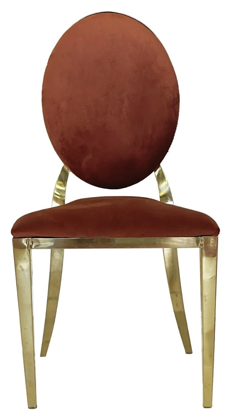 Стул Вашингтон Золото, велюр терракотовый