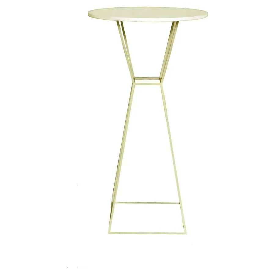 Коктейльный столик Песочные Часы Золото с круглой столешницей - Фото миниатюра 1