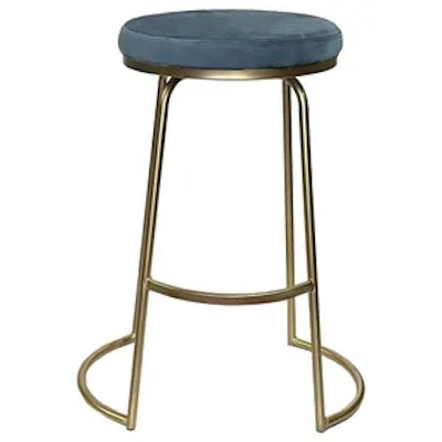 Стул барный Модерн Сэддл серо-голубой (любой оттенок каркаса) - изображение 1