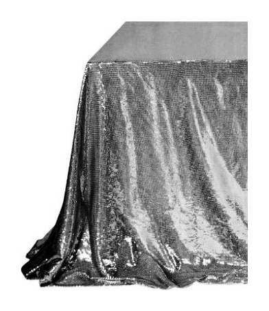 Скатерть с пайетками, прямоугольная, серебряная