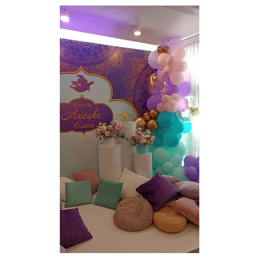 Чехол на Пуф квадратный Точка, Таинственный фиолетовый/фиолетовый - Фото миниатюра 2