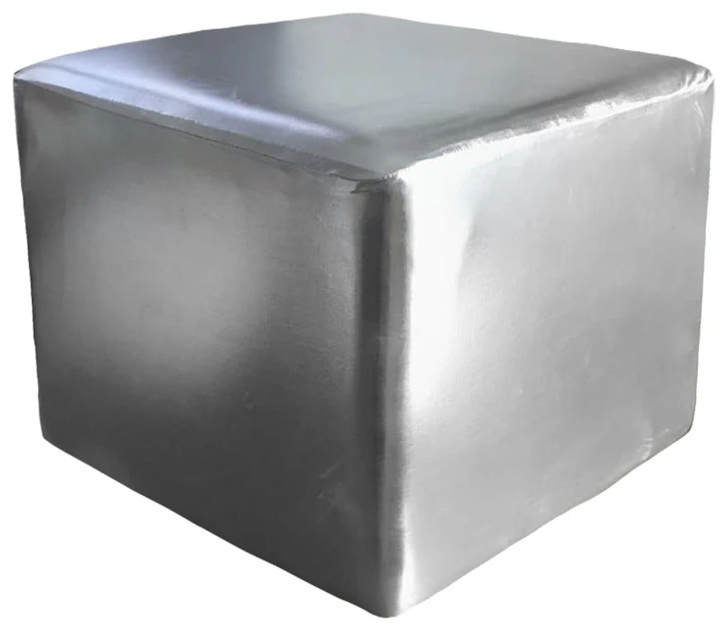 Пуф квадратный Точка, Серебряный Куб