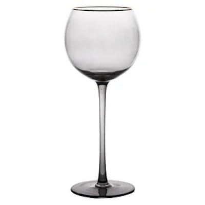 Бокал Сирен Л дымчатый с золотой каймой