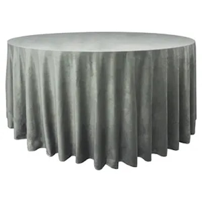 Скатерть велюр, круглая, эвкалипт