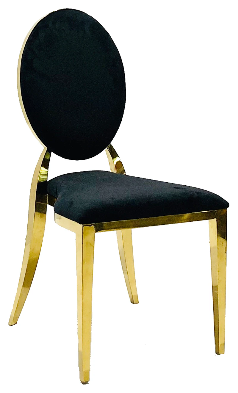 Стул Вашингтон Золото, велюр черный