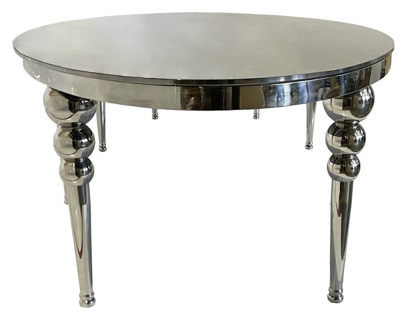 Стол Овал Серебро-400 (темное зеркало)
