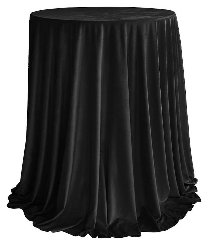 Комплект Стол коктейльный Тавола + скатерть велюр черная
