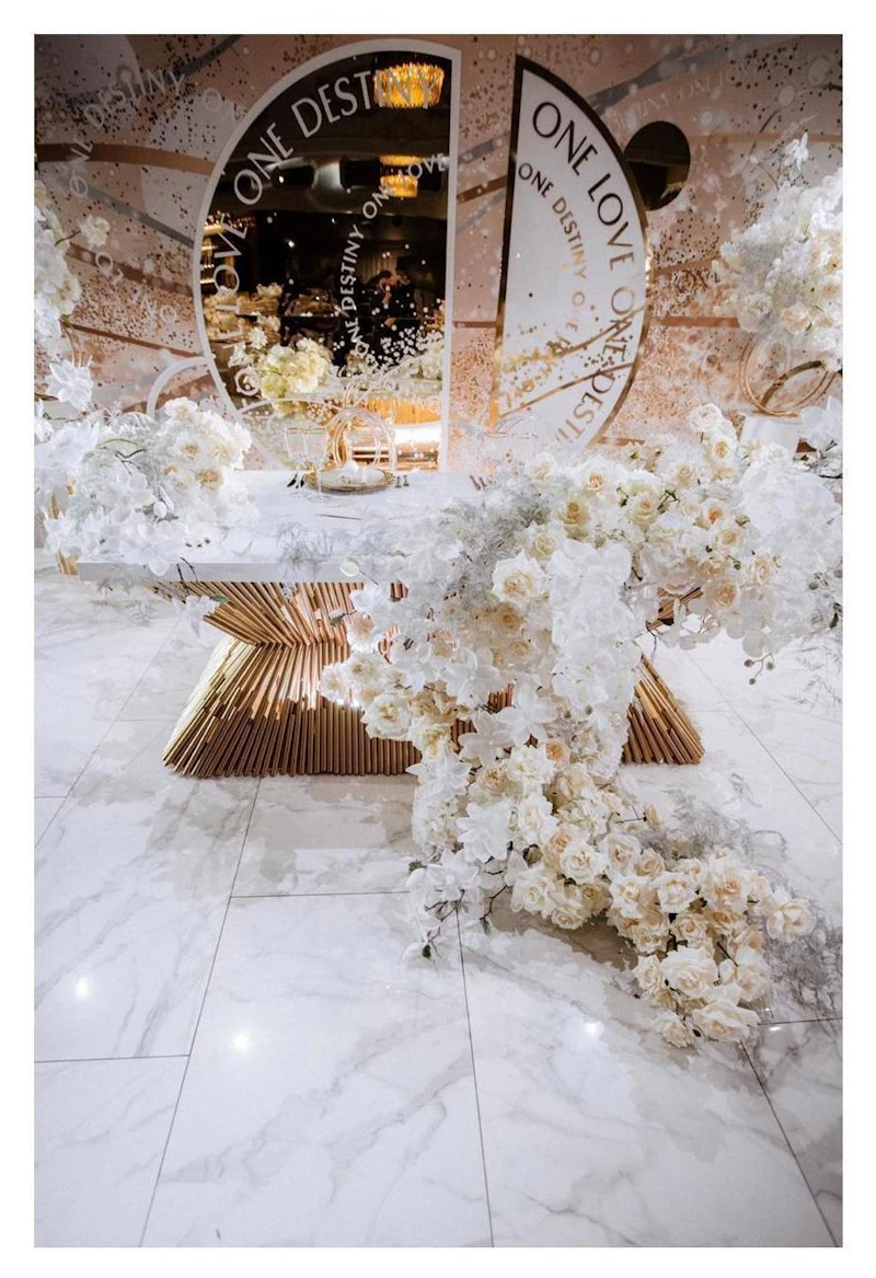 Стол-президиум Песочные Часы (золото/серебро/медь)