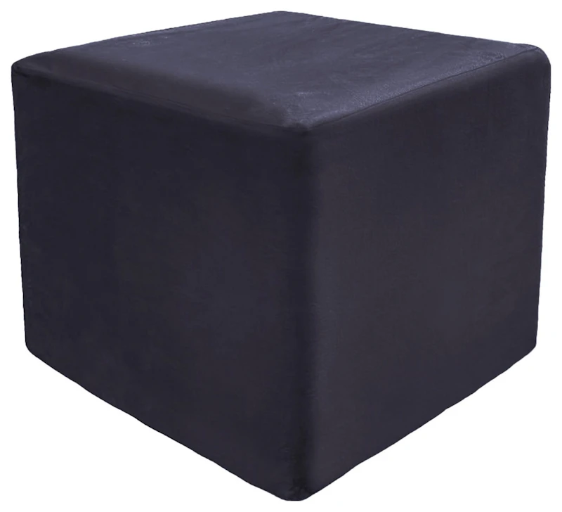 Пуф квадратный Точка, велюр, Черный