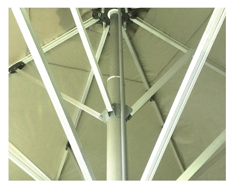Зонт с центральной опорой 4х4, бежевый