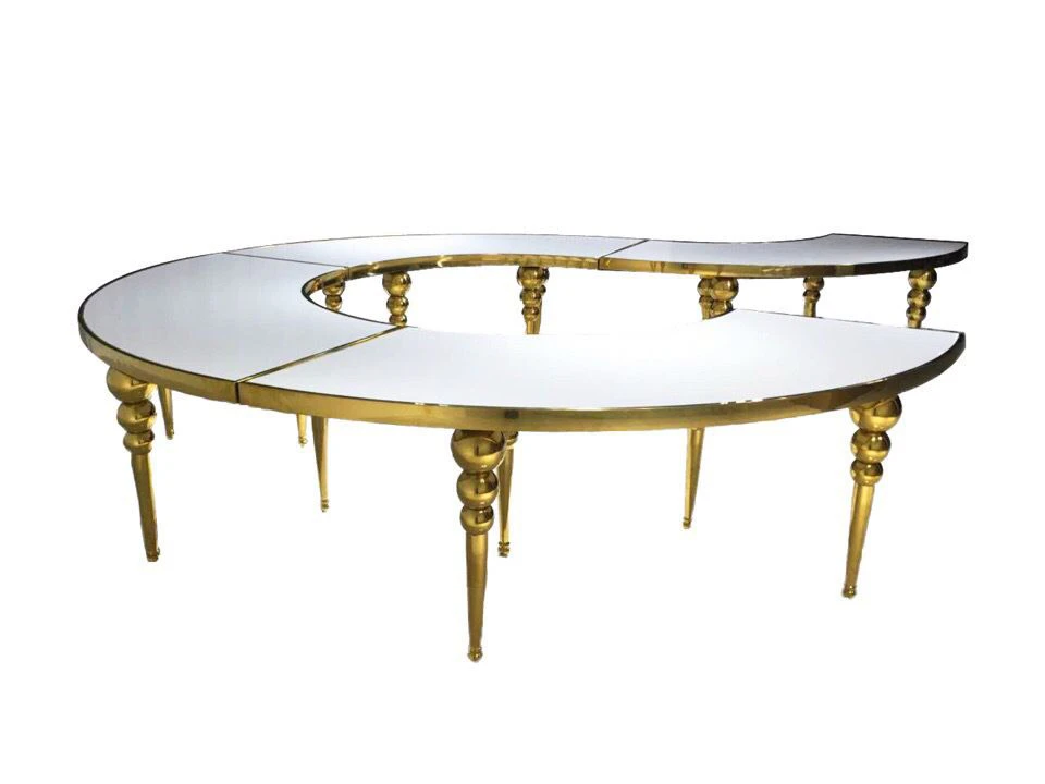 Столешница стола змейки-90, 1 модуль (белый глянцевый МДФ)