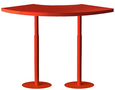 Стол коктейльный Твист Змейка С, Красный бархат + Малиново-красный (телескопическая нога)