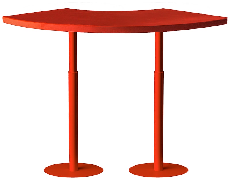 Стол коктейльный Твист Змейка С, Красный бархат + Малиново-красный (телескопическая нога)