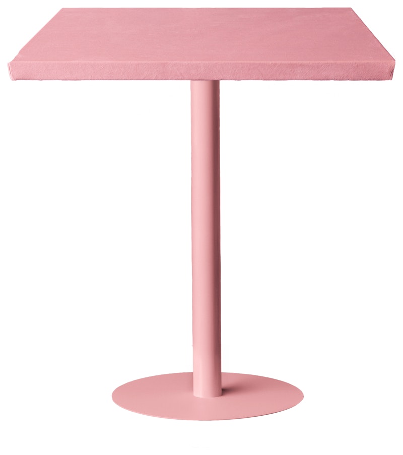 Стол коктейльный Твист Прямоугольный С, Розовая помада + Куколка (телескопические ноги)