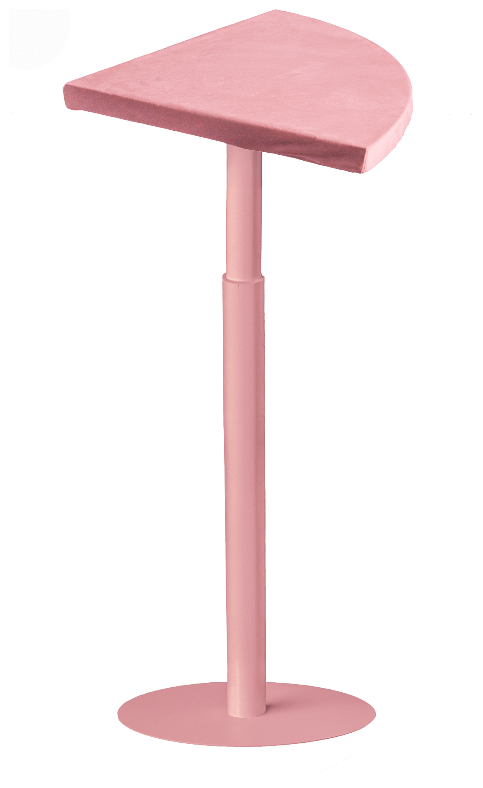 Стол коктейльный Твист Лепесток, Розовая помада + Куколка (телескопическая нога)
