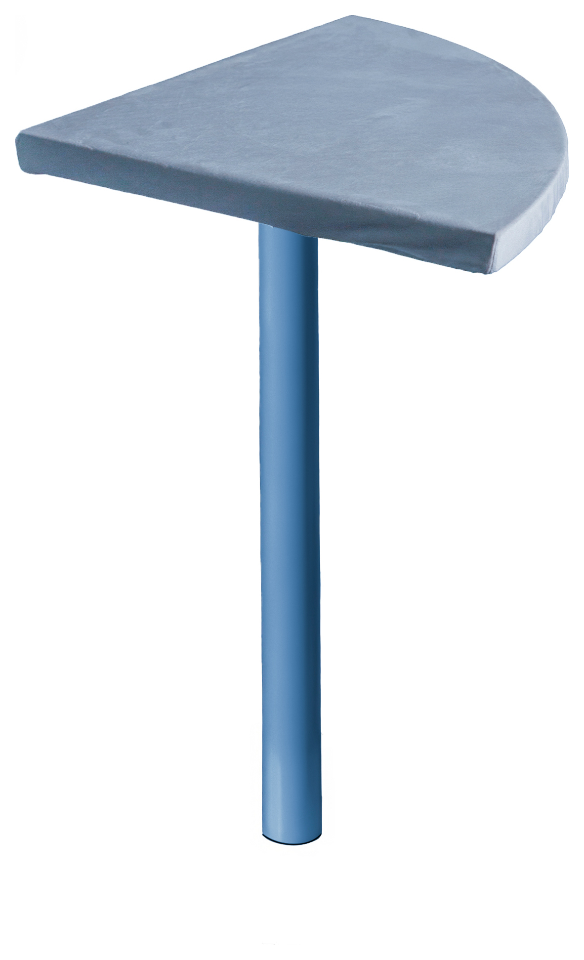 Стол коктейльный Твист Лепесток Черничный йогурт + серо-голубой (телескопическая нога)