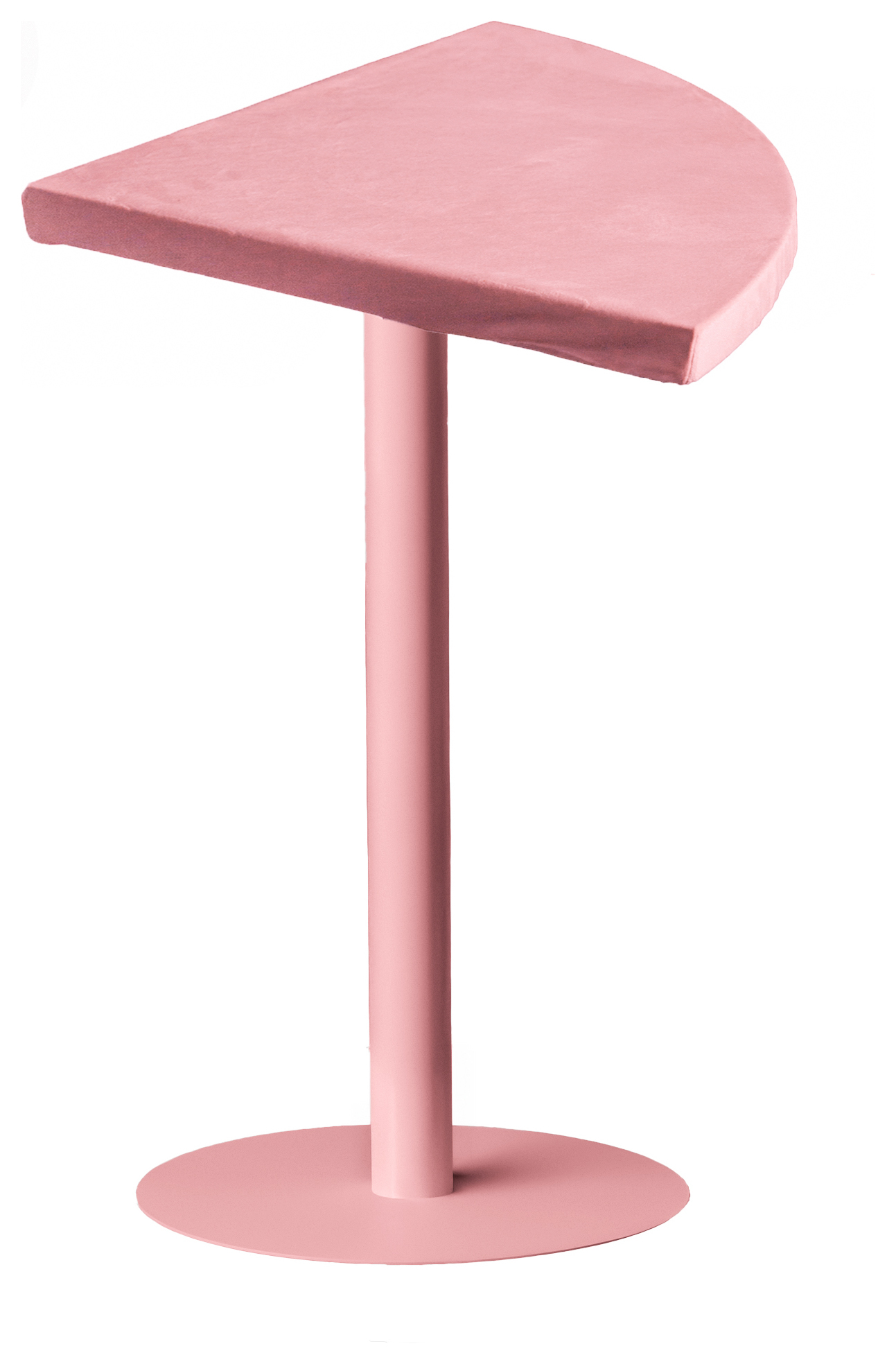 Стол коктейльный Твист Лепесток, Розовая помада + Куколка (телескопическая нога)