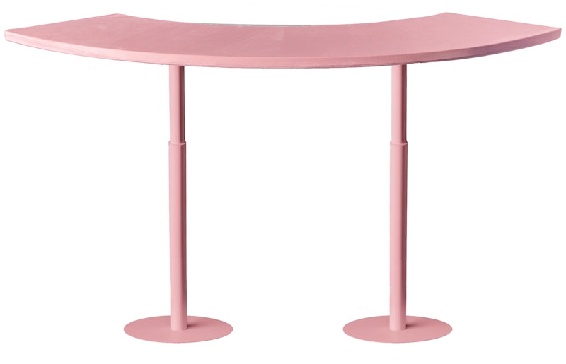 Стол коктейльный Твист Змейка М, Розовая помада + Куколка (телескопические ноги)
