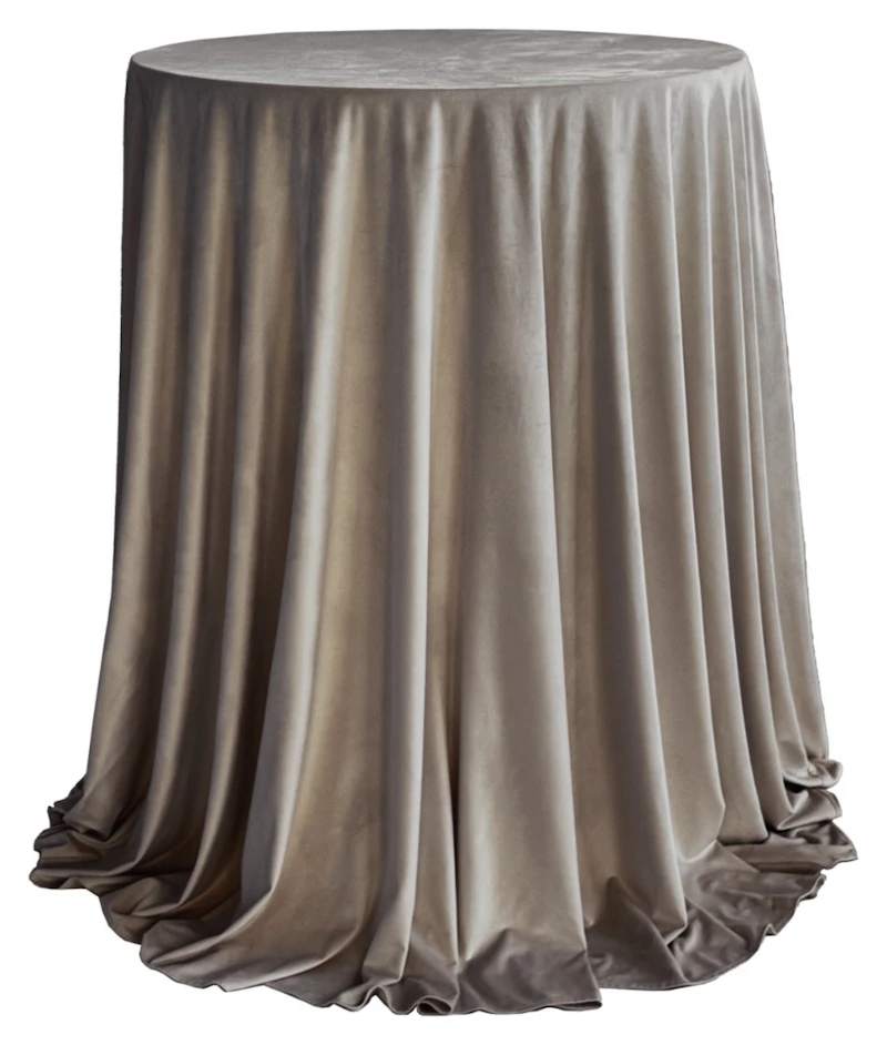 Комплект Стол коктейльный Тавола+ скатерть велюр бежевая